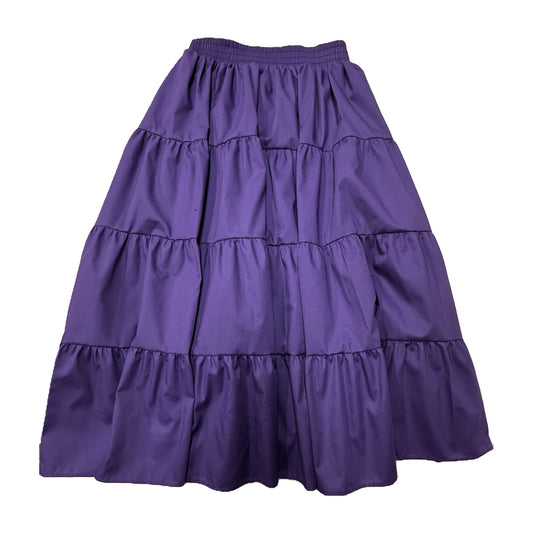 Basic 4 Tier Prairie Skirt - purple