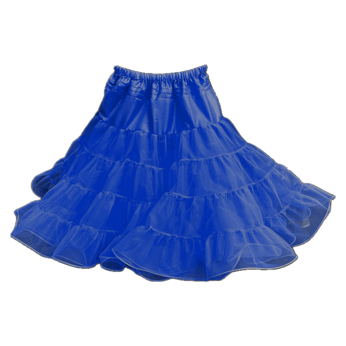 Organdy Stiff Petticoat – Royal Blue (recolored from pink donor photo)