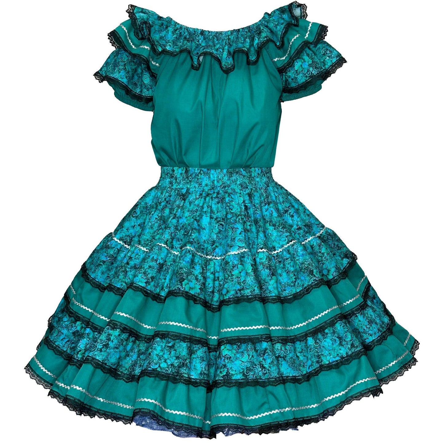 Floral Jewel Square Dance Outfit
