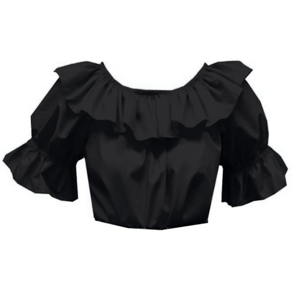Scoop Neck Blouse in Black
