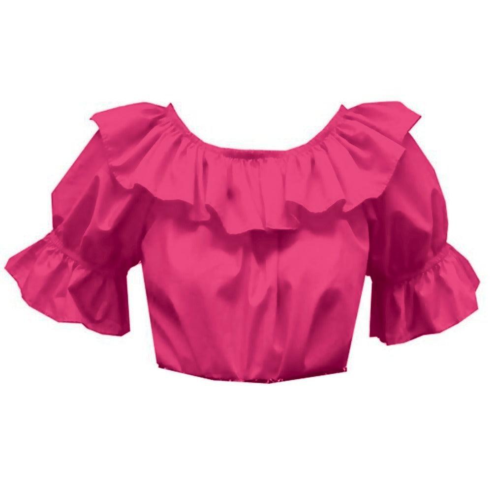Scoop Neck Blouse in Fuchsia