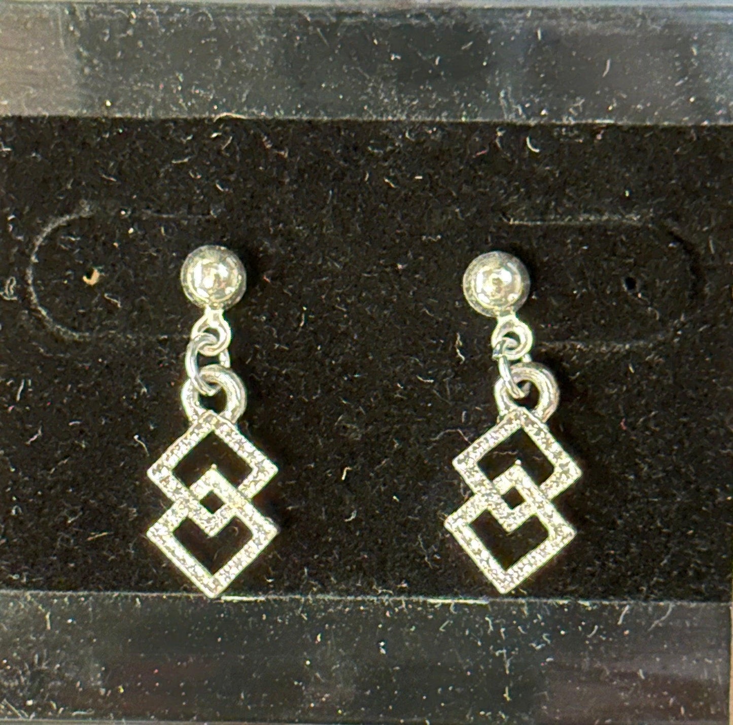 Dangling Double Squares Dance Earrings