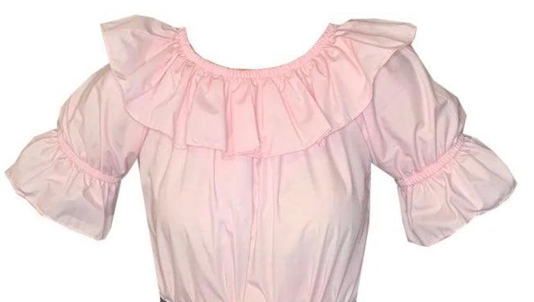 A Scoop Neck Blouse by Square Up Fashions with ample ruffles on it.