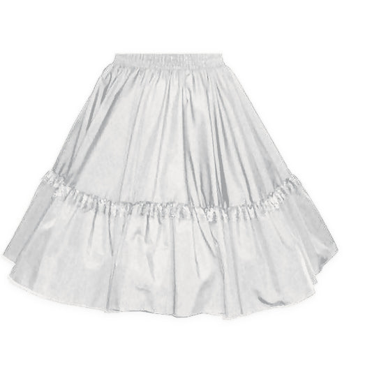 Circle Skirt w/ lace Square Dance Skirt in White