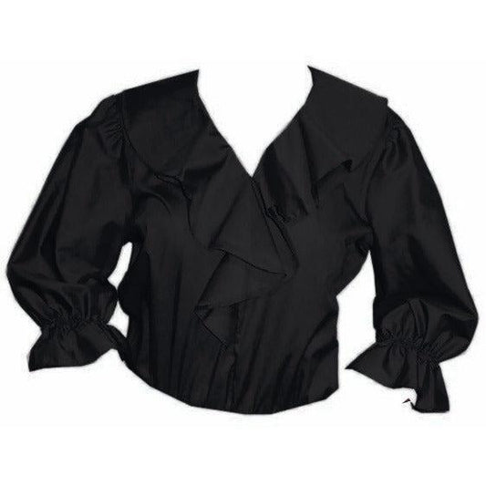 Shawl Collar Blouse in Black