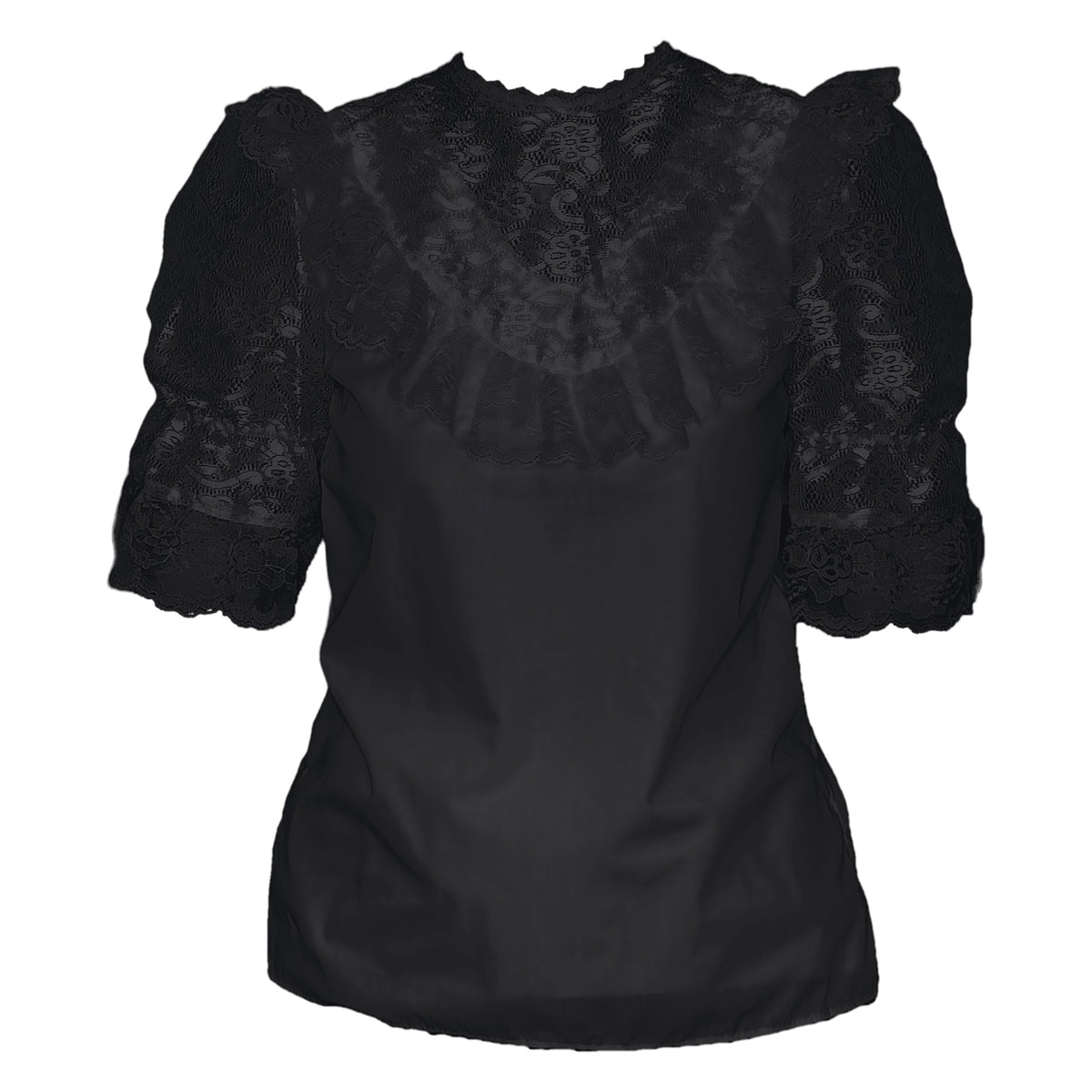 Elegant Laced Blouse in Black
