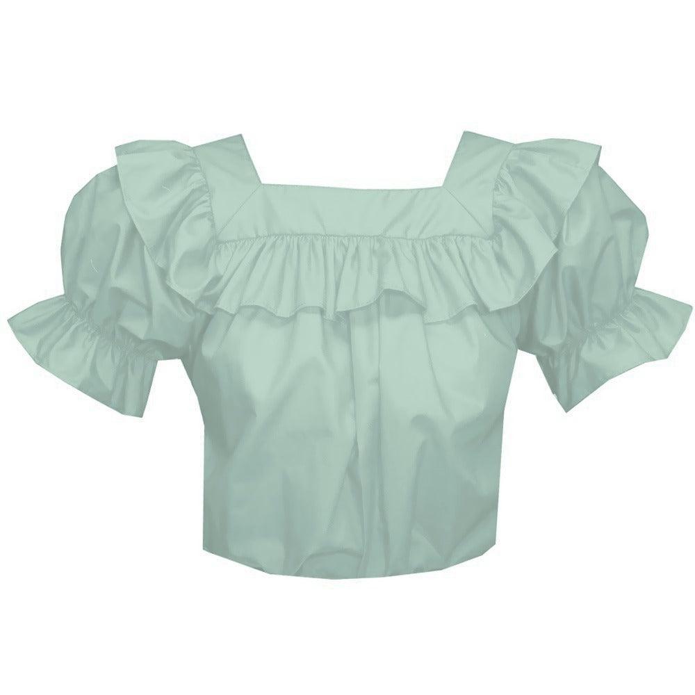 Square Neck Blouse in Mint