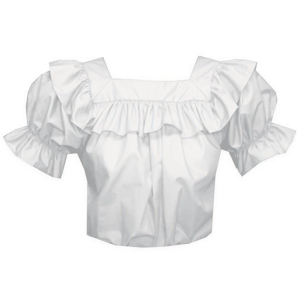 Square Neck Blouse in White