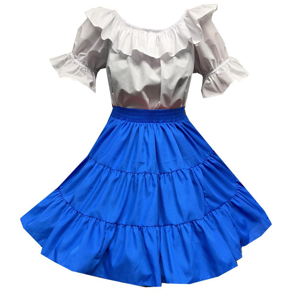 Basic Square Dance Outfit w/White Blouse, Set - Square Up Fashions