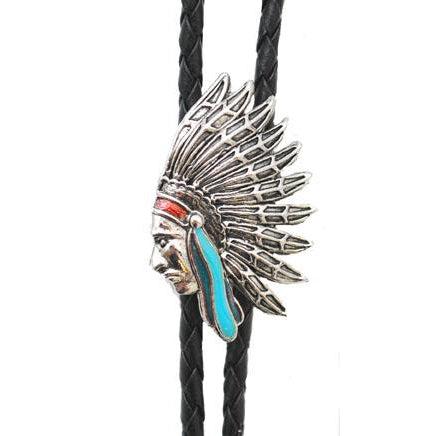 Indian Head Bolo Tie, Bolo Ties - Square Up Fashions