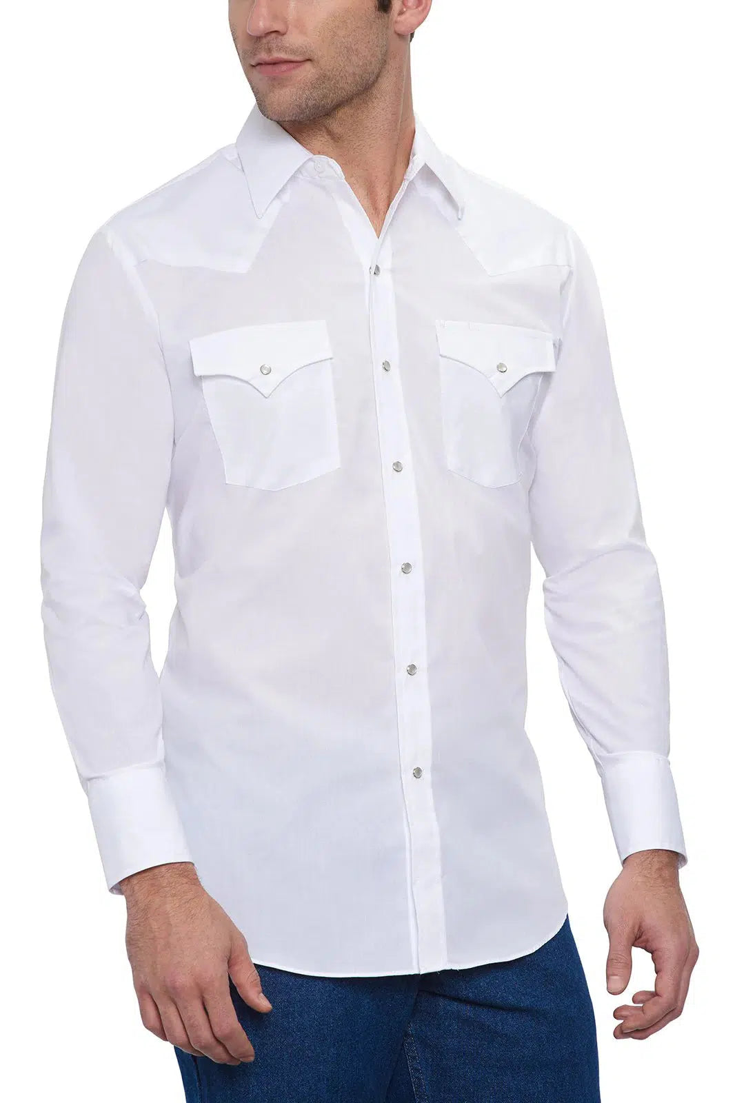 Ely Men&#39;s Western Yokes white shirt.