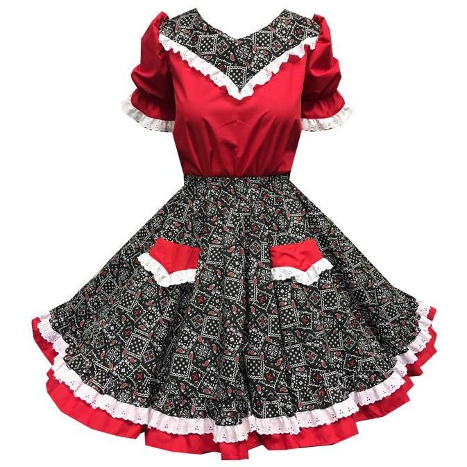 Western Bandana Square Dance Outfit XL / Black Western Bandana Square Dance Outfit XL / Black