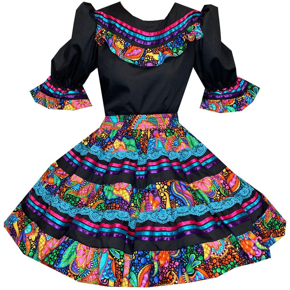 Vivid Fantasia Square Dance Outfit L / Black Vivid Fantasia Square Dance Outfit L / Black