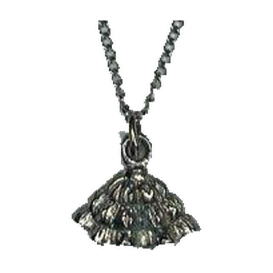 The Silver Petticoat Necklace by Square Up Fashions features a cute cluster-shaped silver charm pendant on an 18-inch chain.