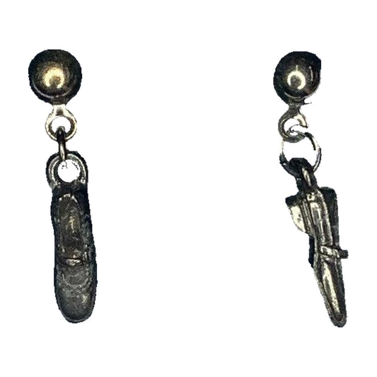 Silver Dangle Square Dance Shoe Earrings, Jewelry - Square Up Fashions