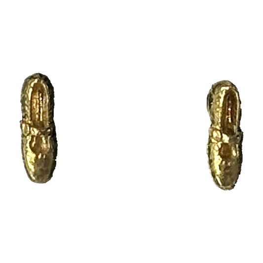 A gift of Gold Post Square Dance Shoe Earrings by Square Up Fashions in a black box.