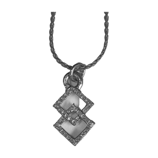 Silver Square & Square Necklace