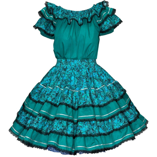 Floral Jewel Square Dance Outfit
