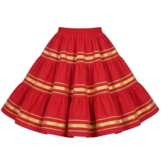 Metallic Square Dance Skirt
