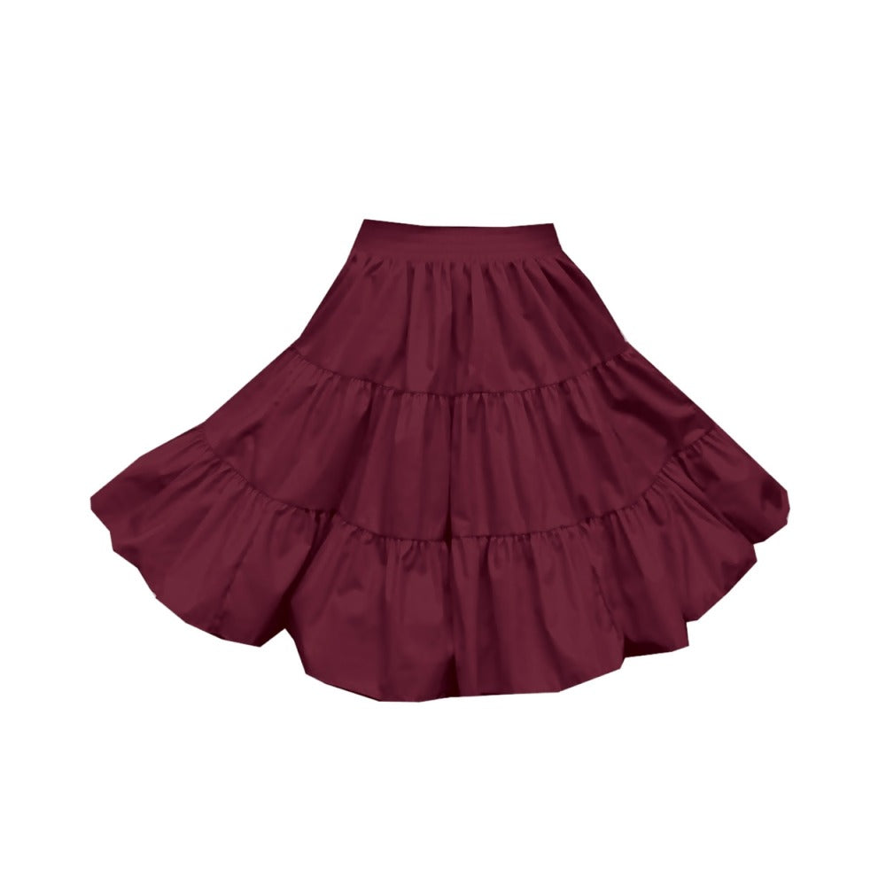 3 Tier Childrens Skirt in Burgundy