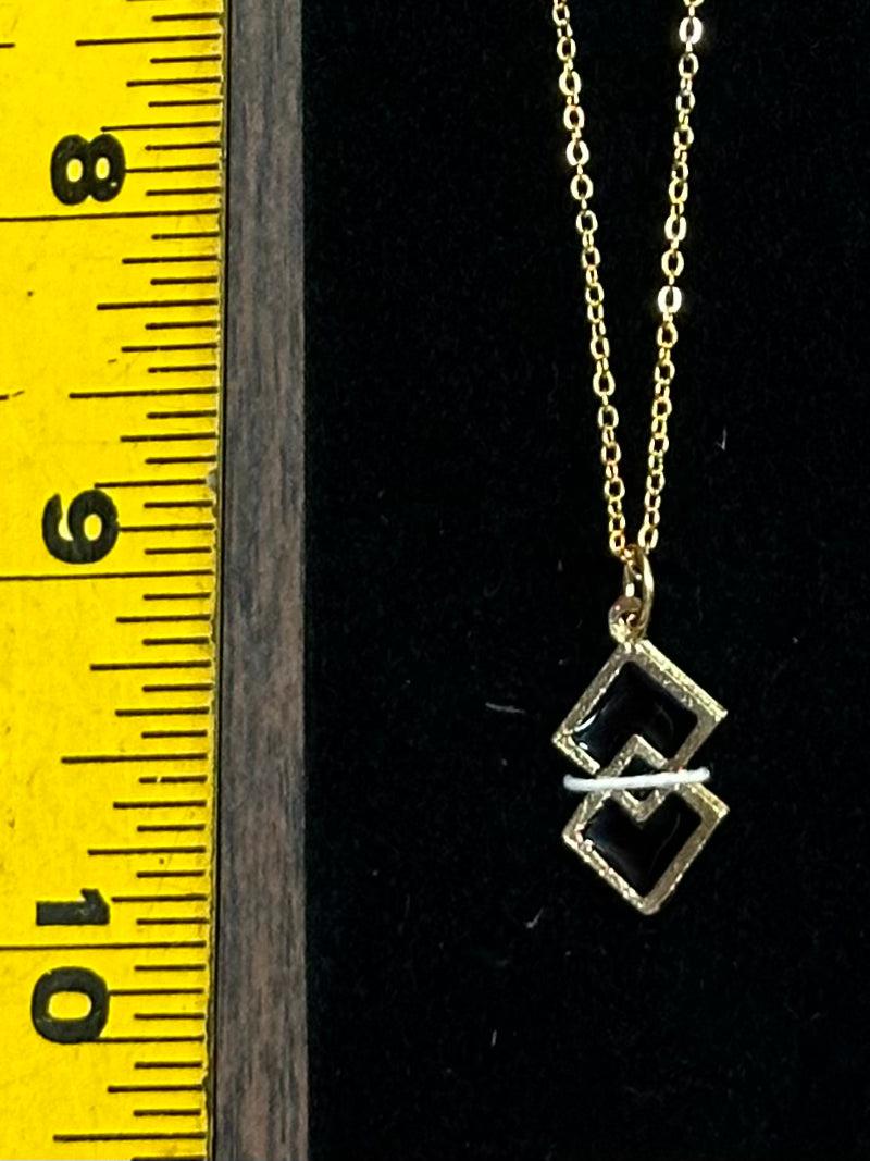 Double Squares Necklace and earrings