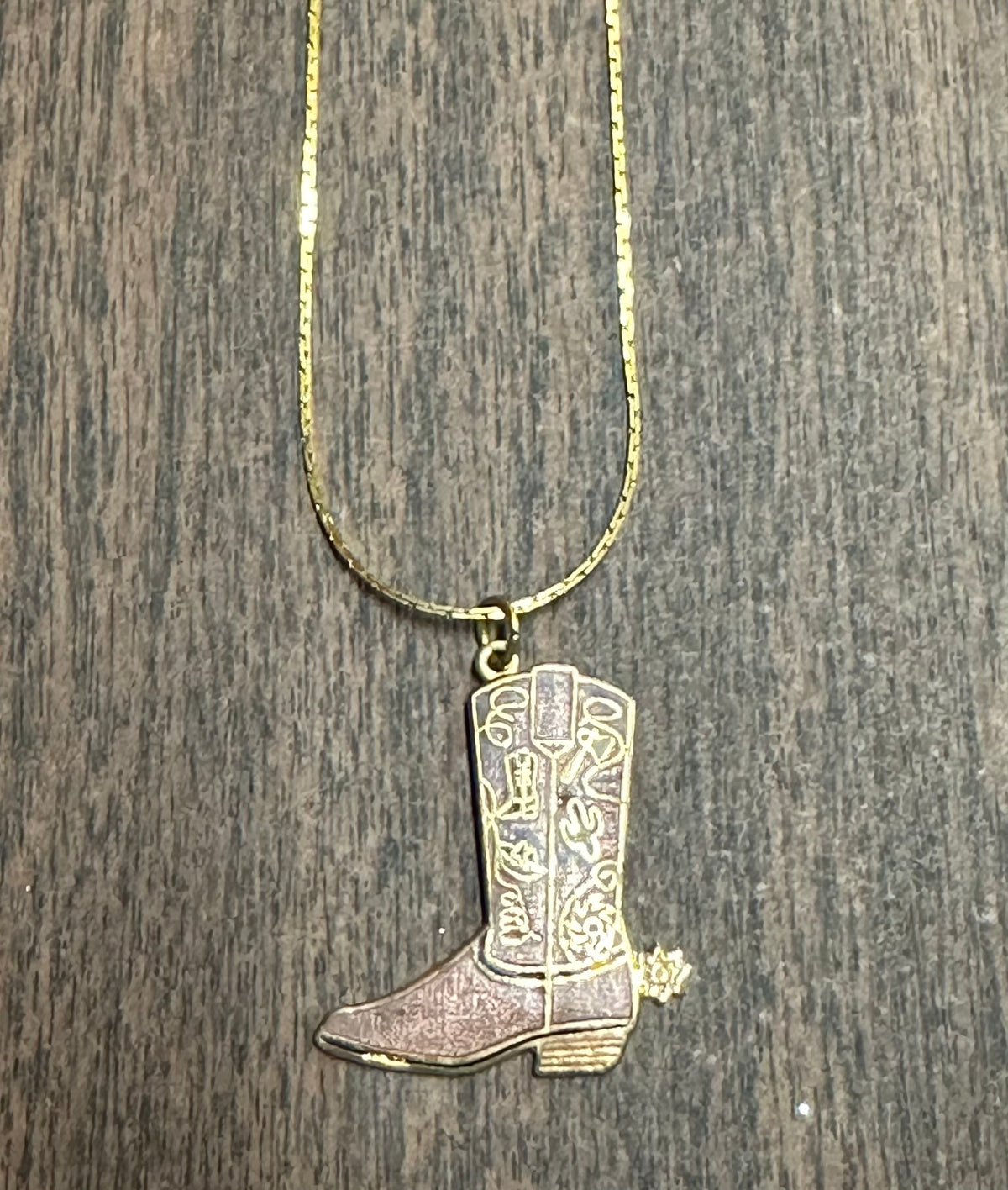 Western Boot Necklace