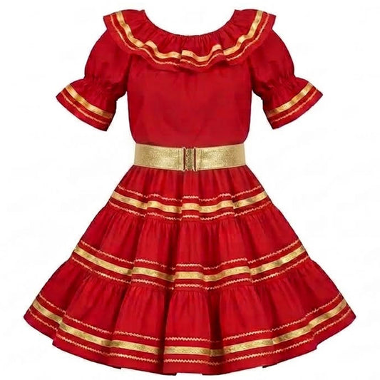 Metallic Square Dance Outfit (belt separate)