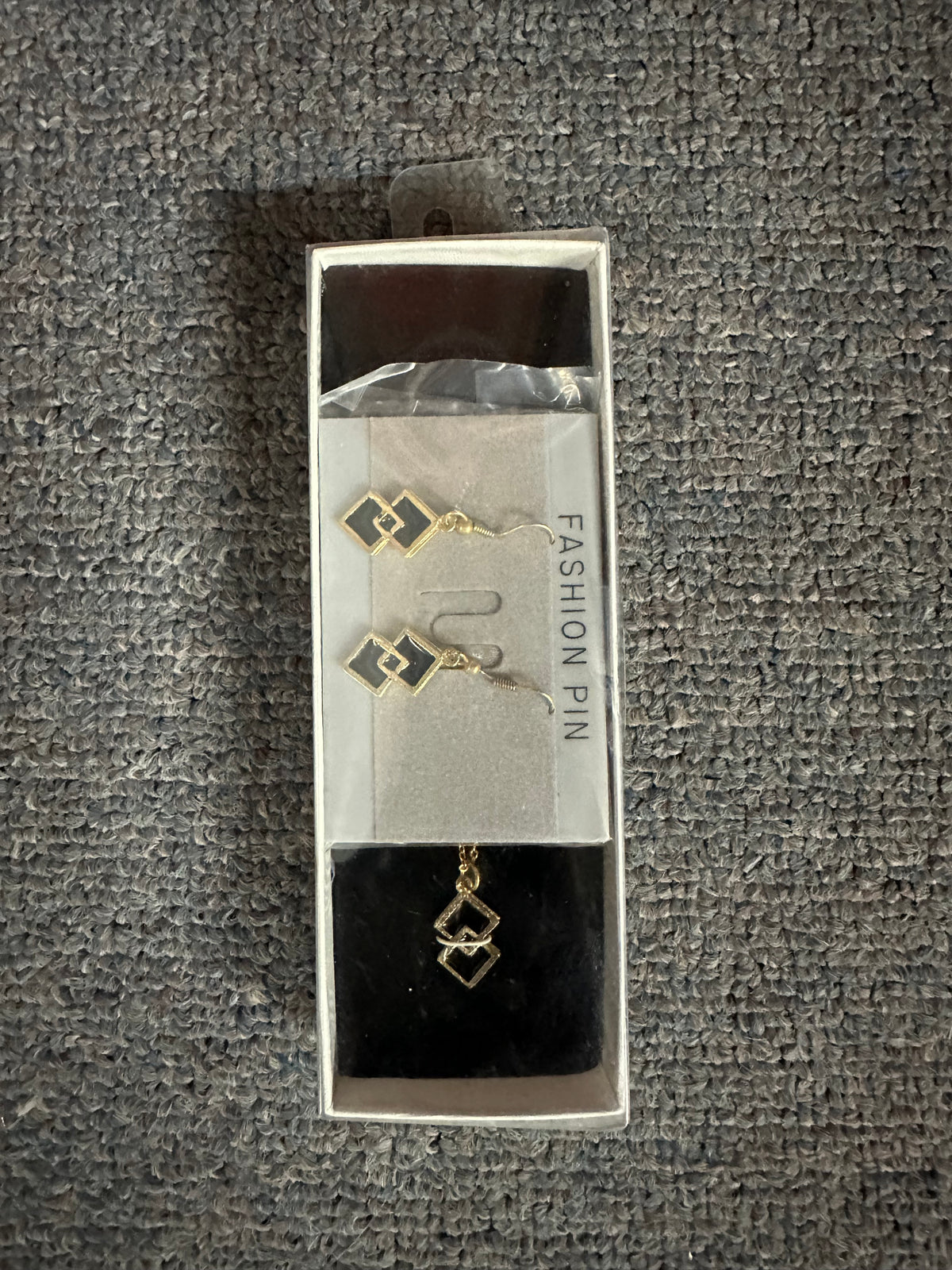 Double Squares Necklace and earrings