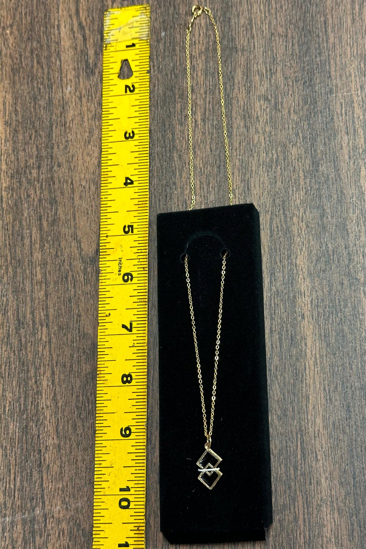 Double Squares Necklace and earrings