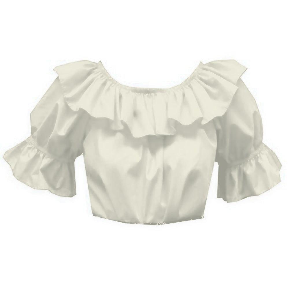Scoop Neck Blouse in Beige