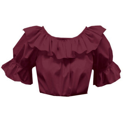 Scoop Neck Blouse in Burgundy
