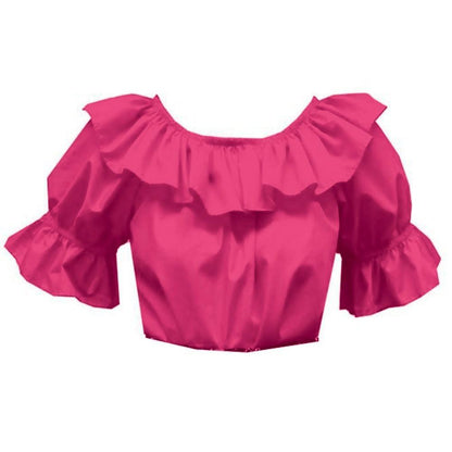 Scoop Neck Blouse in Fuchsia