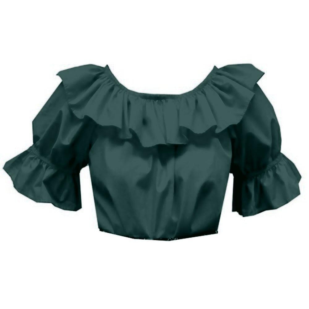 Scoop Neck Blouse in Hunter