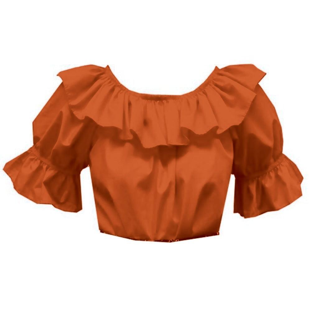 Scoop Neck Blouse in Orange