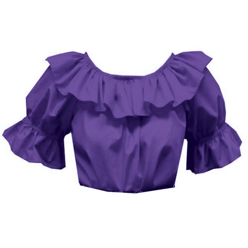 Scoop Neck Blouse in Purple