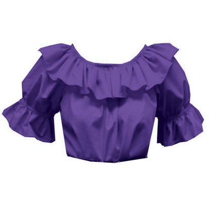Scoop Neck Blouse in Purple
