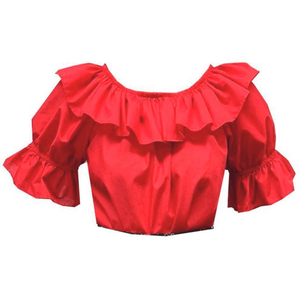 Scoop Neck Blouse in Red