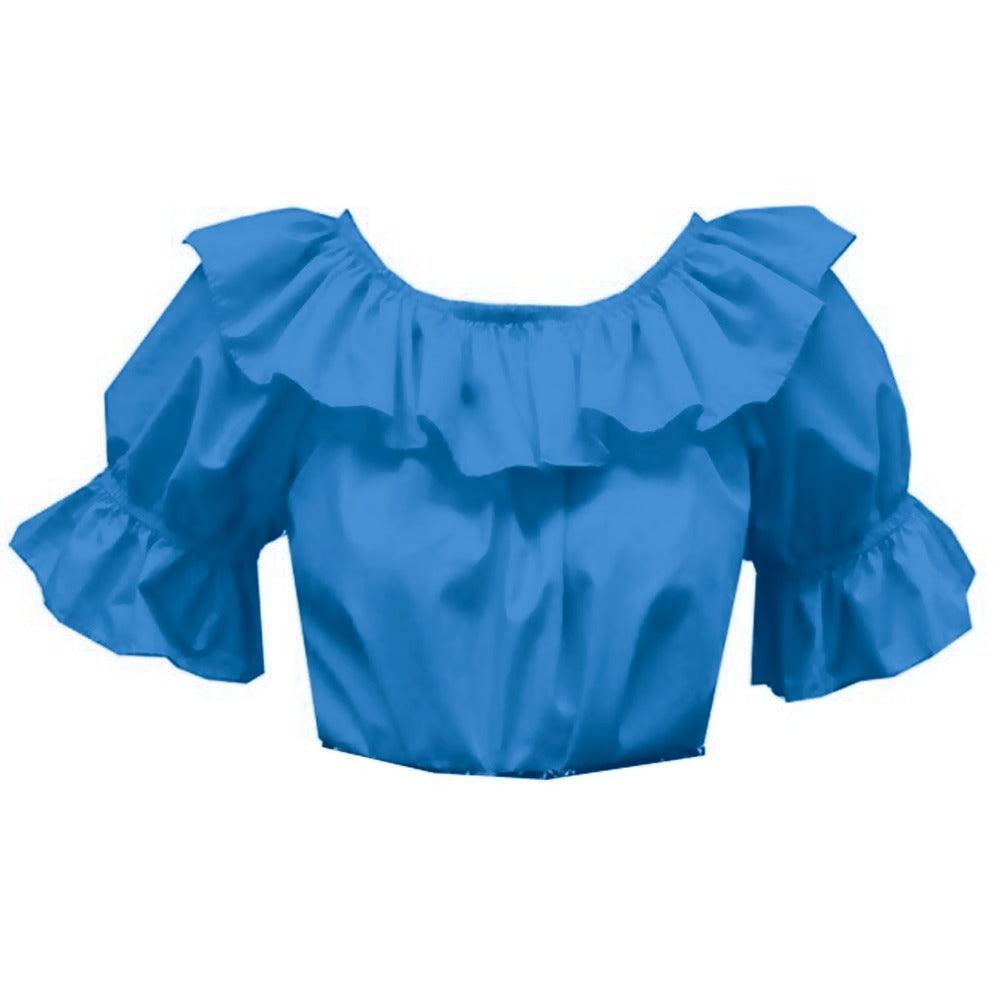 Scoop Neck Blouse in Turquoise