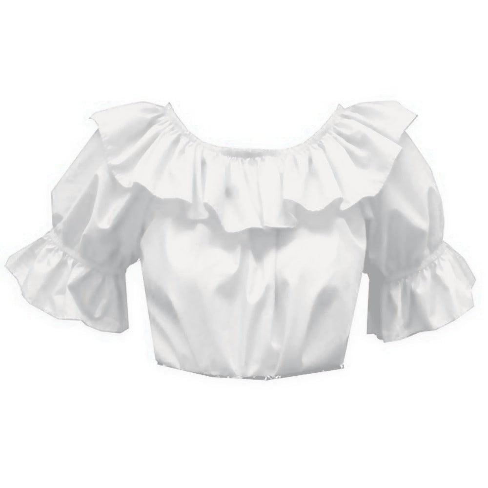 Scoop Neck Blouse in White