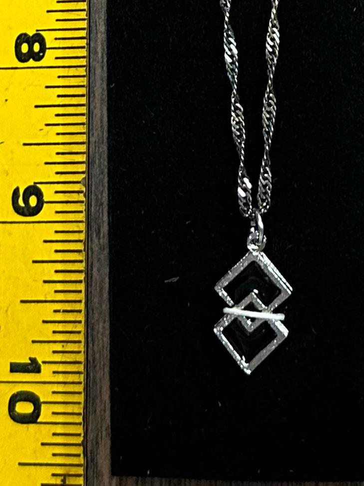 Double Squares Necklace and earrings