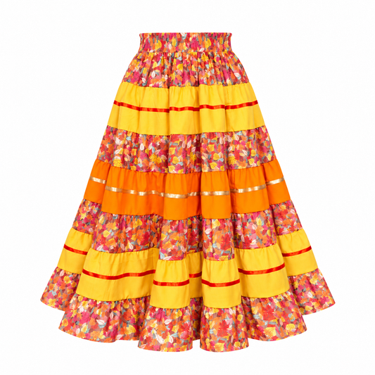 Autumn Leaves Fall Prairie Skirt