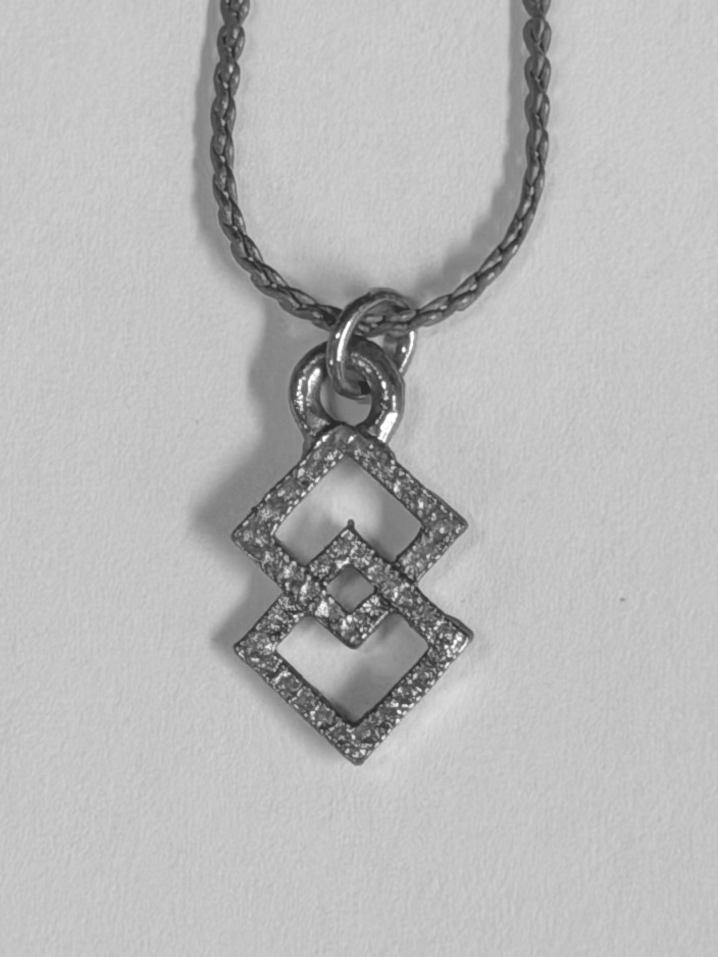 Silver Square & Square Necklace