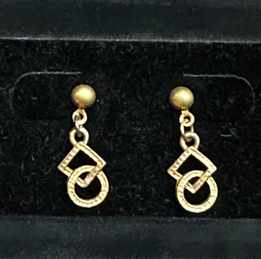 Dangling Square and Round Dance Earrings