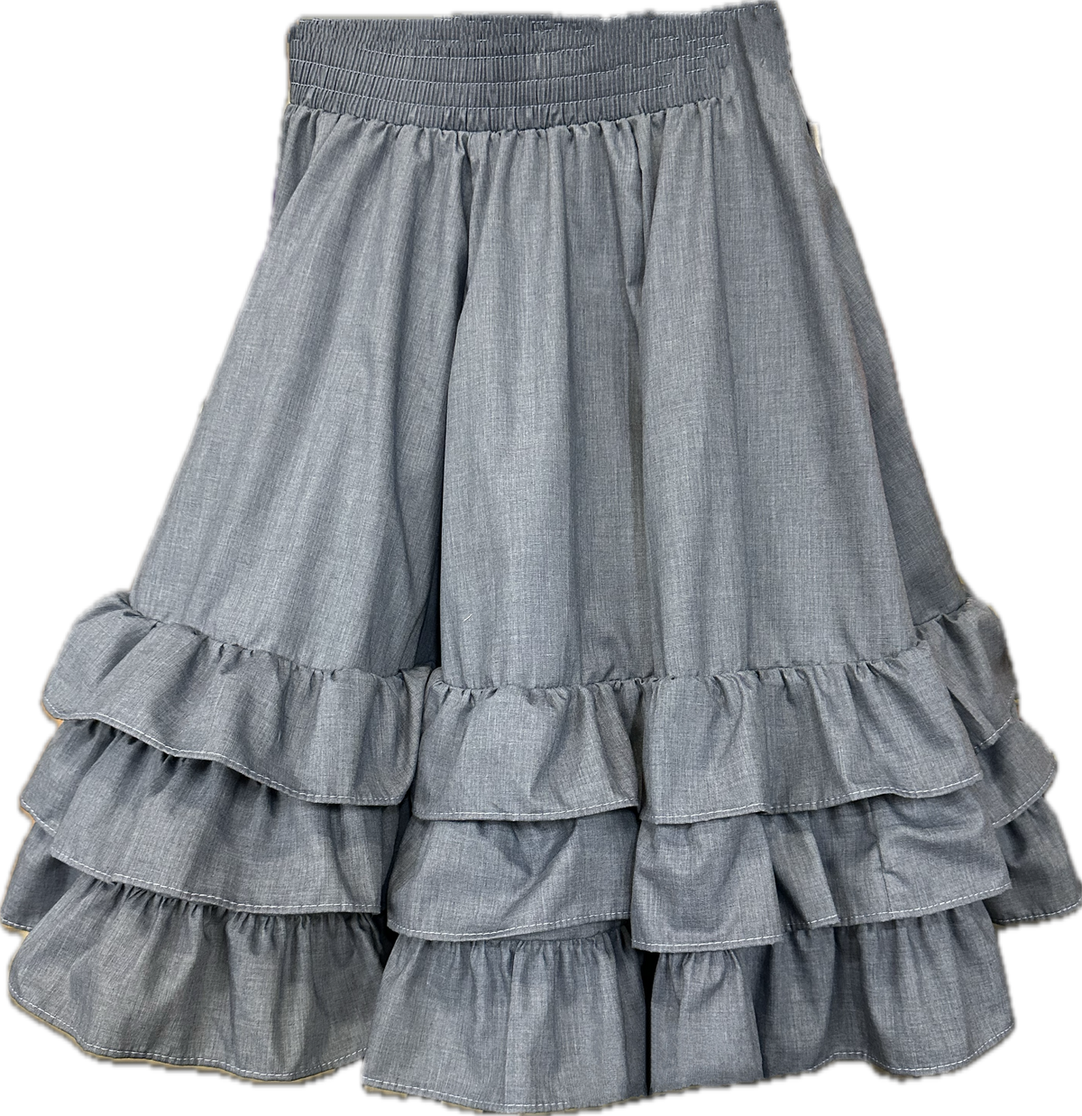 3 Ruffle Square Dance Skirt