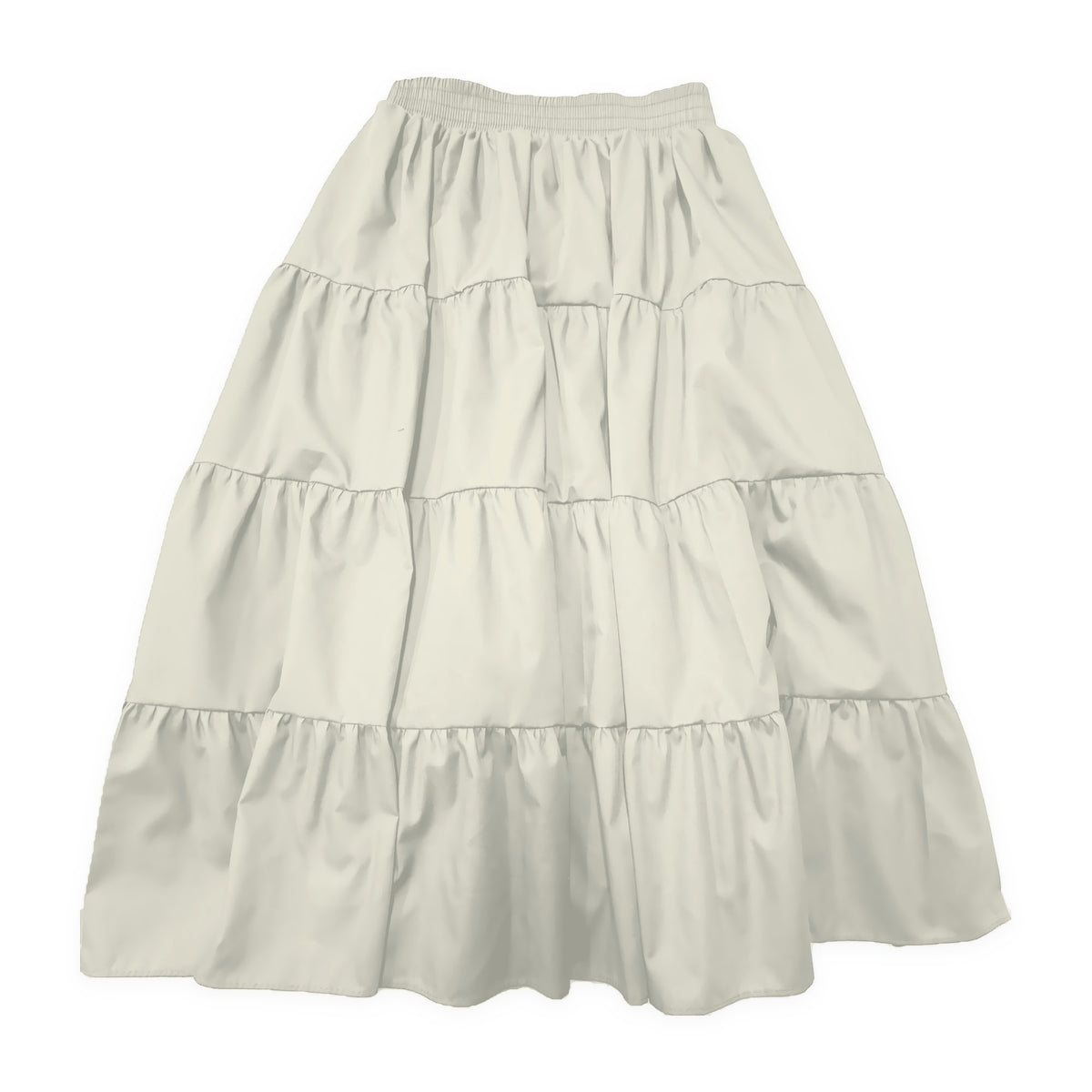 Basic 4 Tier Prairie Skirt in Beige