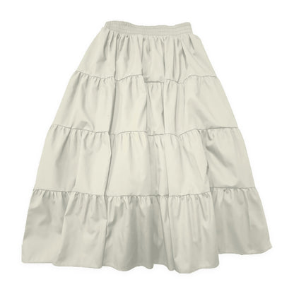 Basic 4 Tier Prairie Skirt in Beige