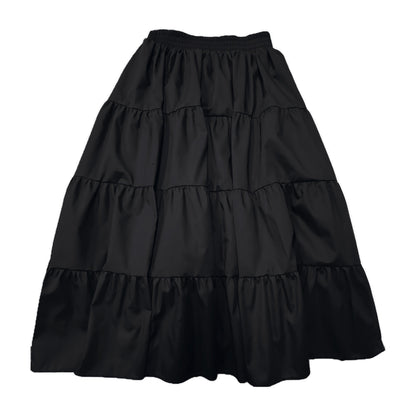 Basic 4 Tier Prairie Skirt in Black