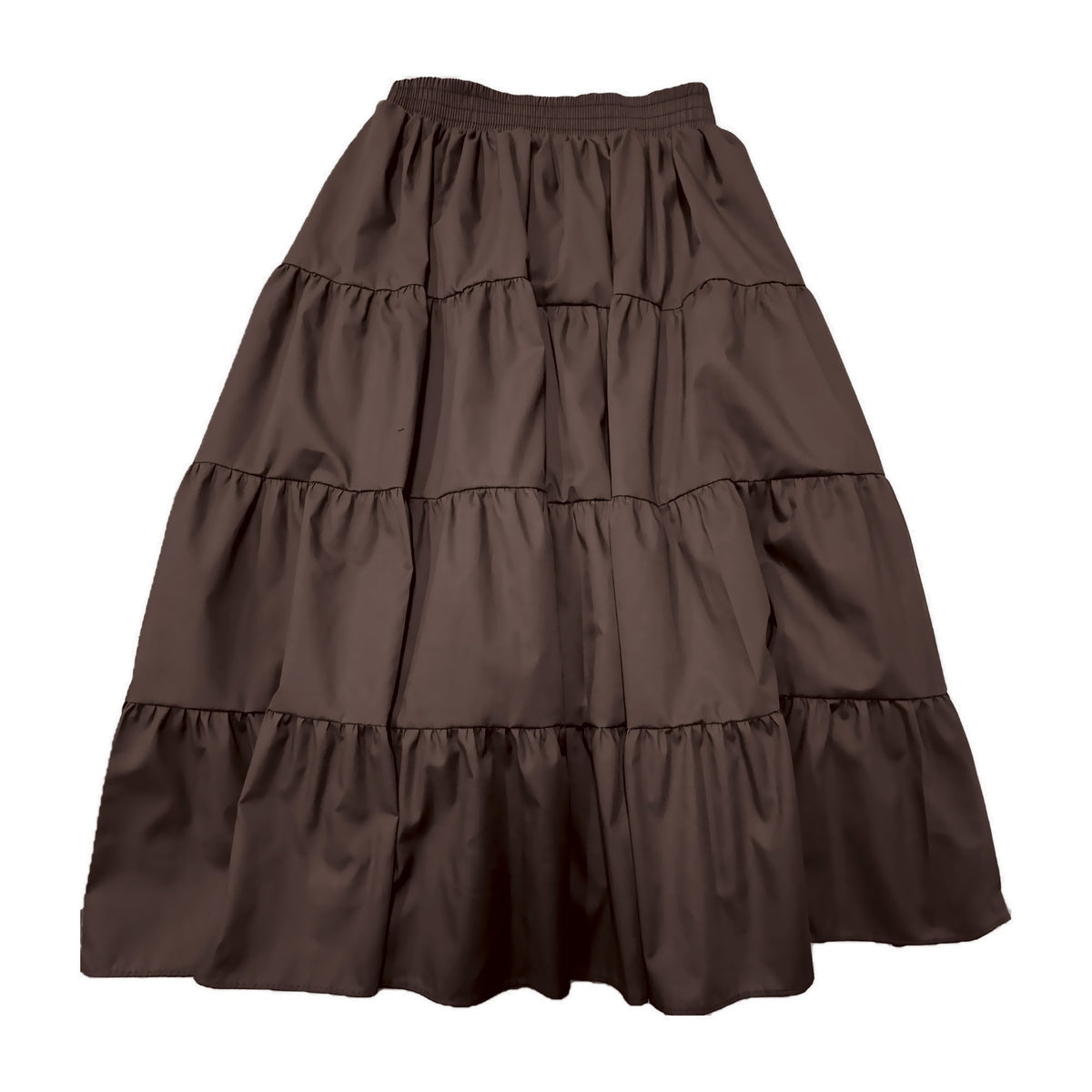 Basic 4 Tier Prairie Skirt in Brown