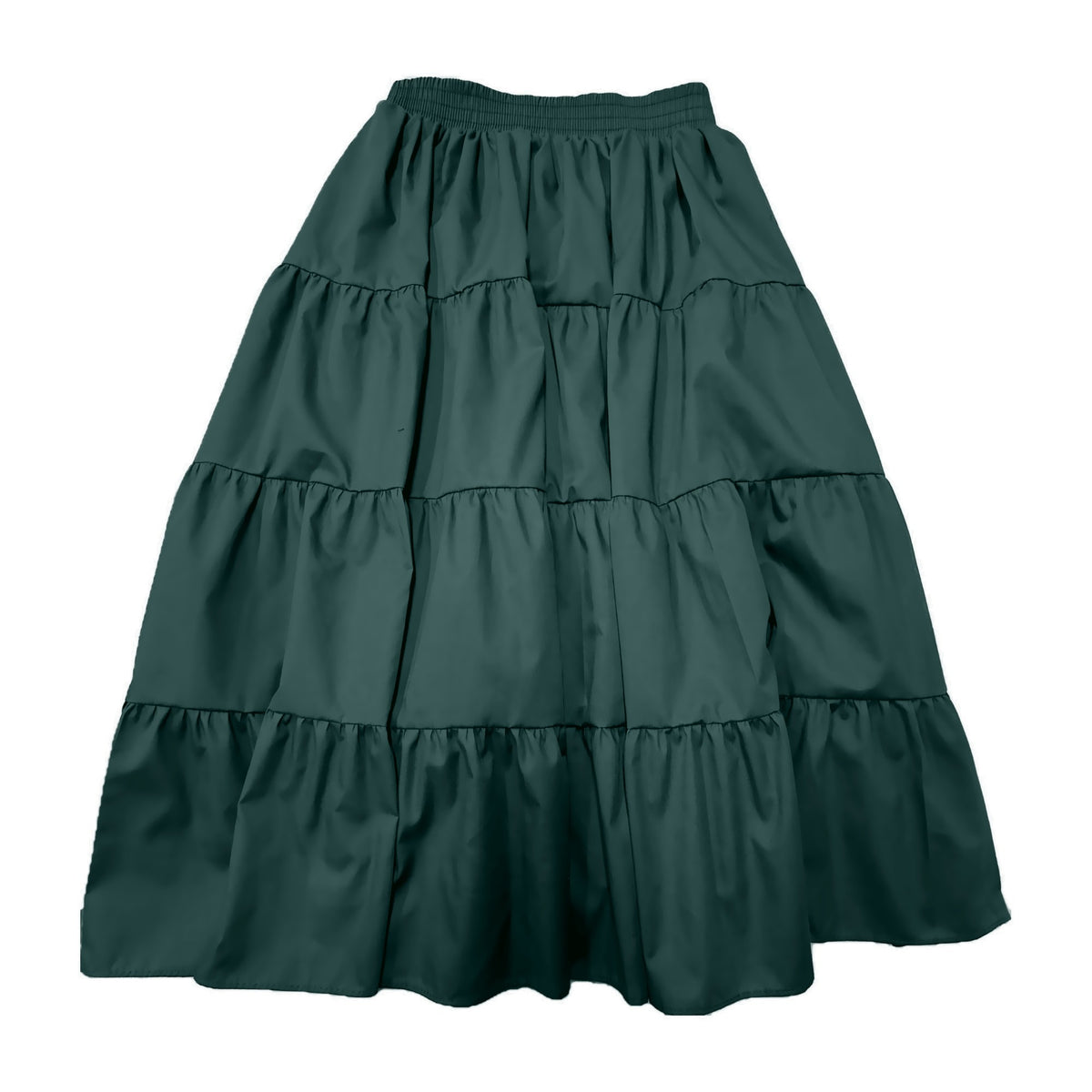Basic 4 Tier Prairie Skirt in Hunter