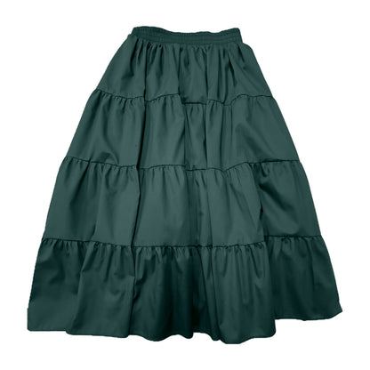 Basic 4 Tier Prairie Skirt in Hunter
